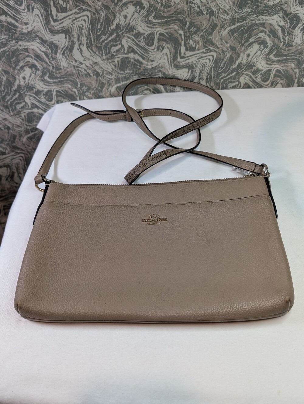 Coach Pebbled Leather Journal Crossbody Bag